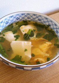 くずし豆腐と卵のスープ＊