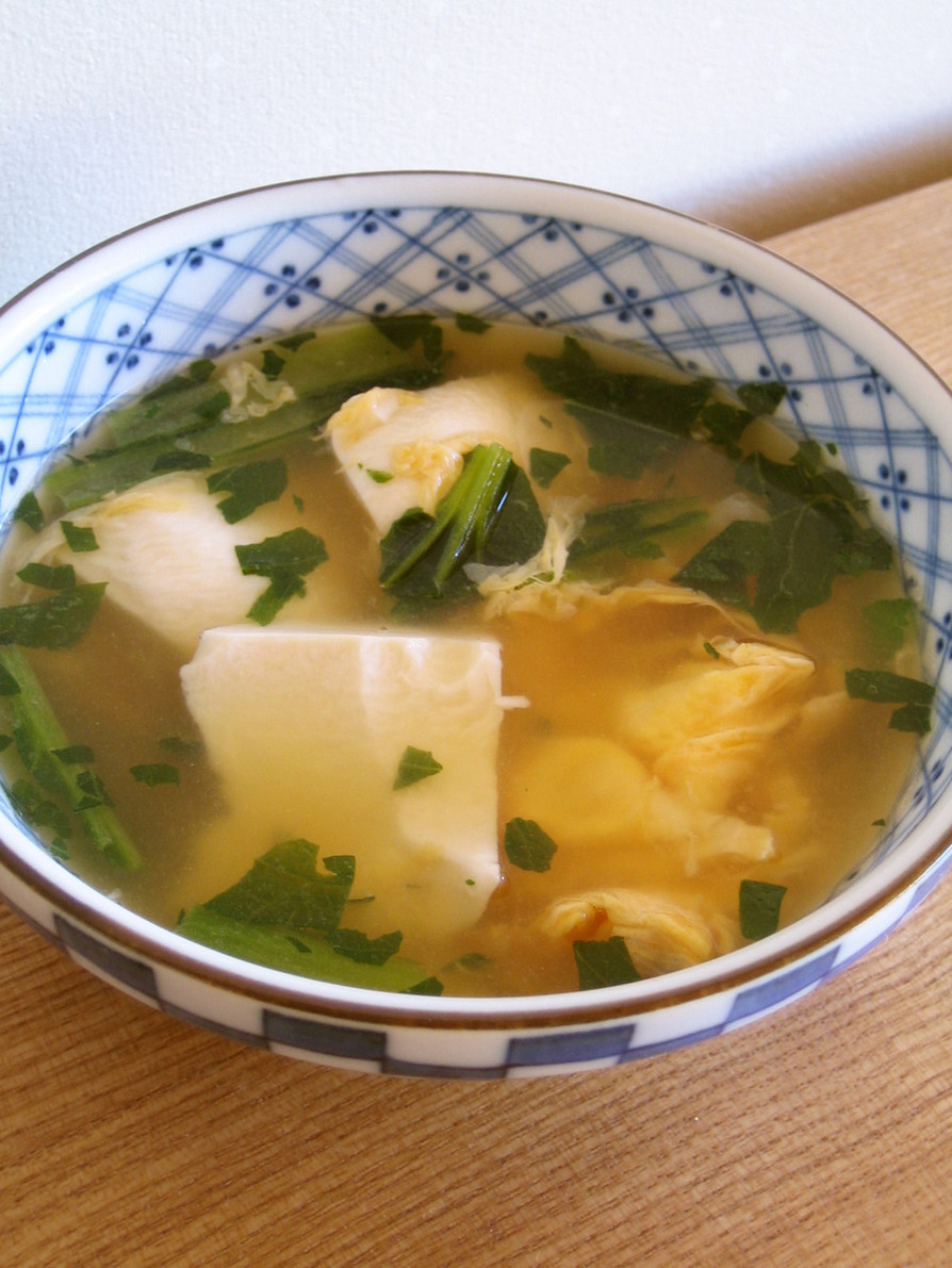 くずし豆腐と卵のスープ＊の画像