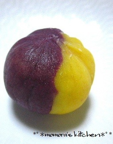 薩摩芋と紫芋の茶巾♡簡単スイートポテトの写真