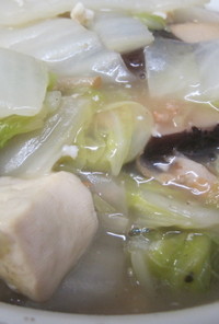 白菜と豆腐の干し蝦煮込み