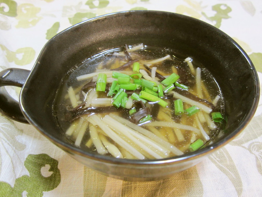タケノコ・きくらげで酸辣湯風スープの画像