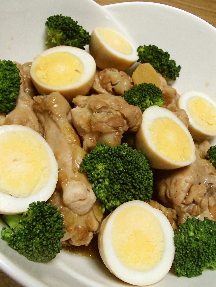 鶏手羽元とゆで卵の甘辛煮の画像
