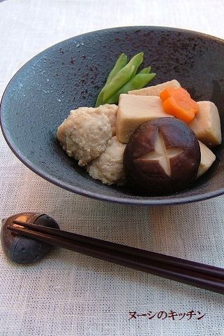 高野豆腐と鶏つくねの簡単煮の画像