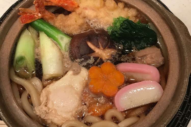 麺つゆで簡単美味しい鍋焼きうどん 1人前 レシピ 作り方 By Miwa Miwa クックパッド 簡単おいしいみんなのレシピが354万品