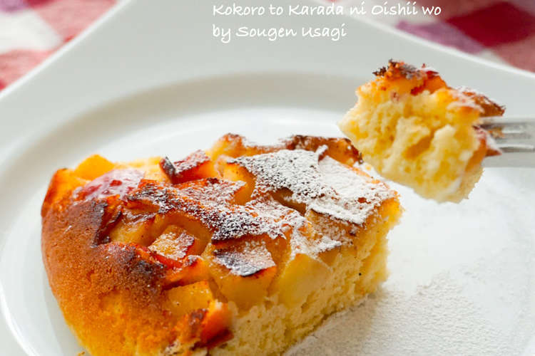 フライパンで焼く 角切りリンゴのケーキ レシピ 作り方 By 草原うさぎ クックパッド