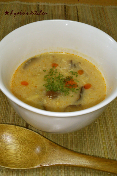 酸辣湯(サンラータン)風スープの写真