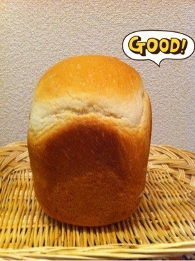 HBで早焼きふんわり食パン