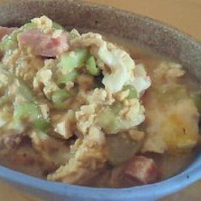 沖縄家庭料理の定番 ヘチマの味噌煮 レシピ 作り方 By ここかる クックパッド