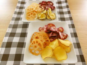 野菜チップス☆揚げる揚げないお好みで♪