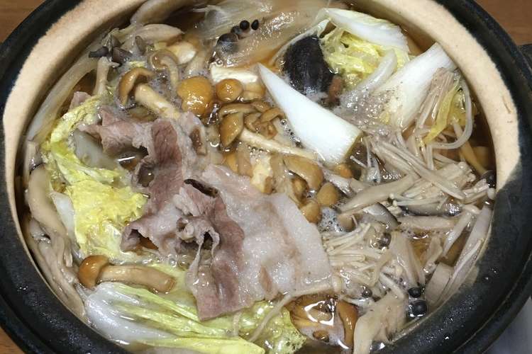 きのこと豚肉の一人鍋 レシピ 作り方 By Ken クックパッド 簡単おいしいみんなのレシピが352万品