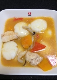 洋風団子汁-トマトチーズ