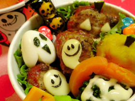 ハロウィン☆チーズでオバケ ハンバーグ