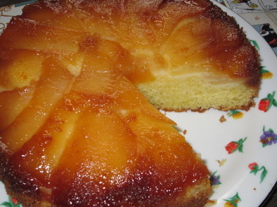 りんごのアップサイドダウンケーキの写真