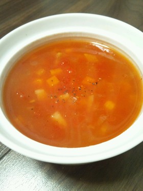 アレンジ無限♪ノンオイルでトマトスープ