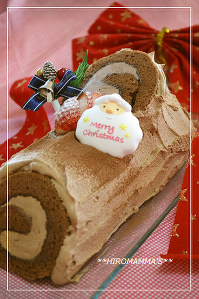 クリスマスケーキ✿ブッシュドノエルの写真