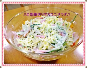 ♫全部細切りマカロニサラダ♫