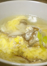 ガラスープ(挽肉と椎茸の卵スープ)