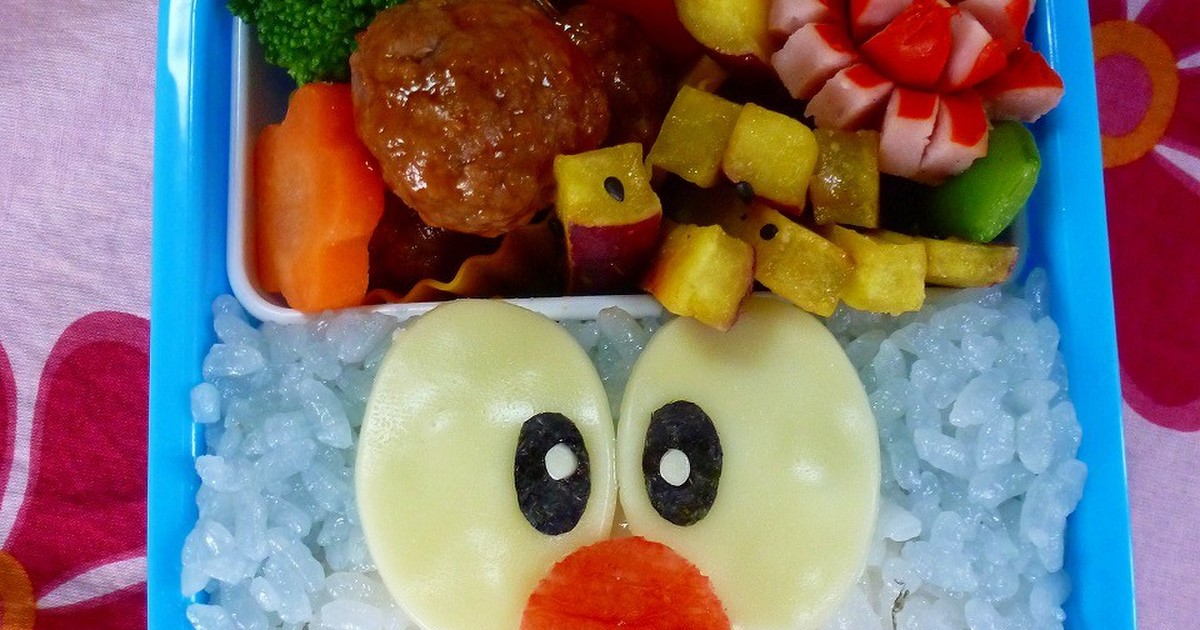 キャラ弁ー簡単 お弁当箱型のドラえもん レシピ 作り方 By おそな クックパッド 簡単おいしいみんなのレシピが375万品