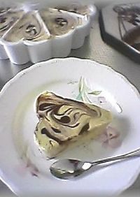 チョコマーブルの☆レアチーズケーキ