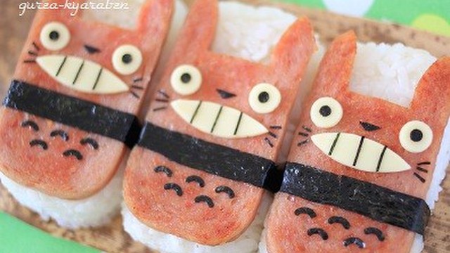 簡単トトロのスパムにぎり キャラ弁 レシピ 作り方 By グレア クックパッド