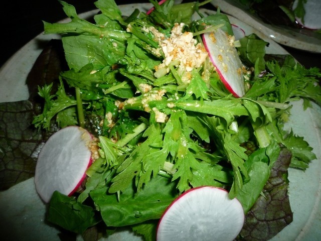 高菜と壬生菜のサラダ～秋　京都カフェの画像