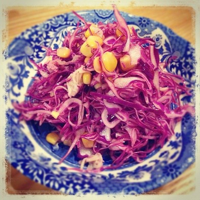 紫キャベツのサラダの写真