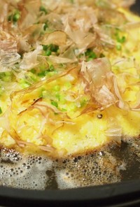 ズボラ飯☆長芋とご飯の鉄板焼き