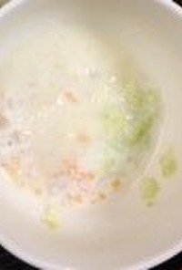 【離乳食】（中期）豆乳スープ 
