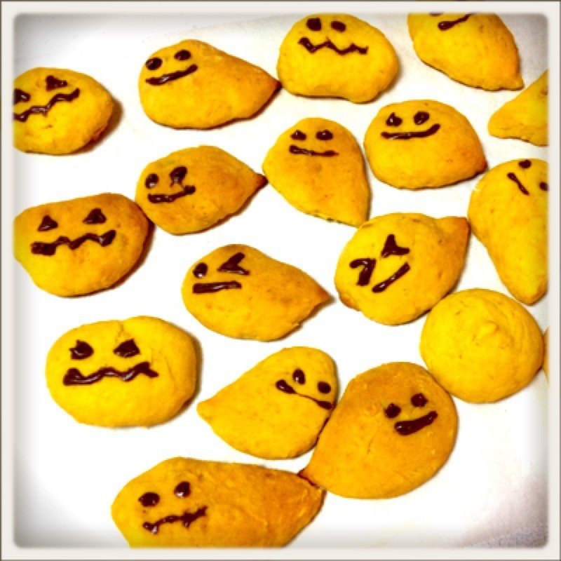 ハロウィン♪おばけなかぼちゃクッキー★の画像