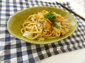 焼きうどん〜梅マヨポン