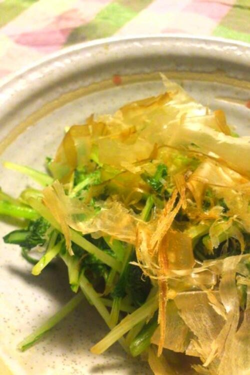 大根葉と水菜の簡単炒めの画像