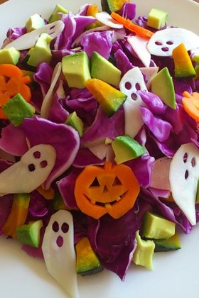 ★紫キャベツのハロウィンサラダ★
