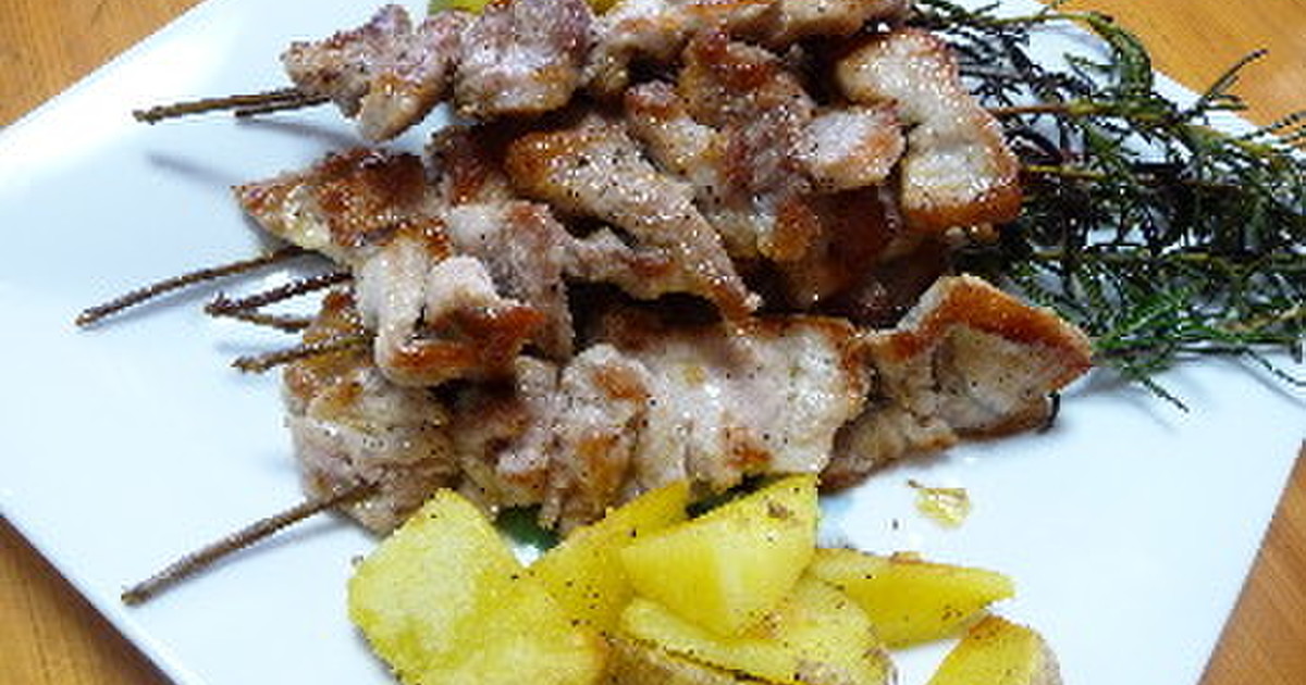 イースターラムとローズマリーの串焼きのレシピ
