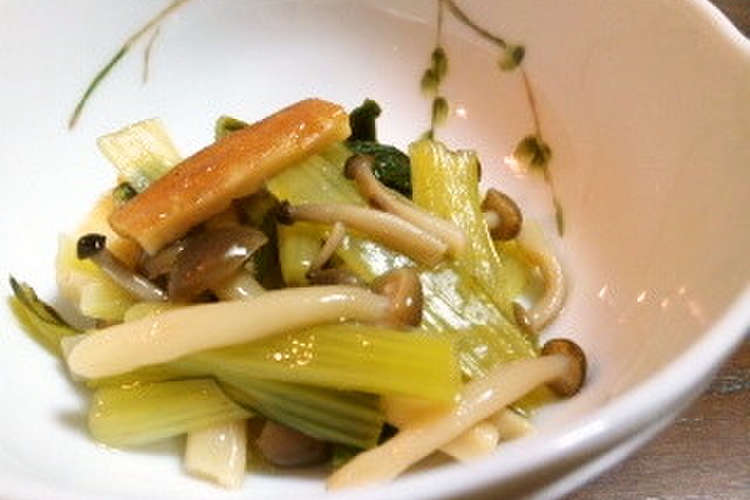 簡単 小松菜とちくわとしめじの煮物 レシピ 作り方 By ときころ クックパッド