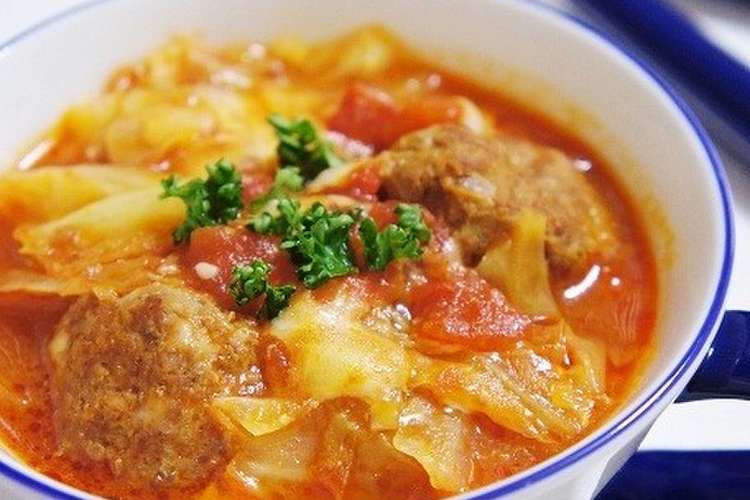 とろとろキャベツとミートボールのトマト煮 レシピ 作り方 By Komomoもも クックパッド 簡単おいしいみんなのレシピが360万品