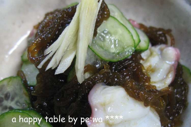 体にやさしい たことキュウリのもずく酢 レシピ 作り方 By Pe Wa クックパッド 簡単おいしいみんなのレシピが360万品