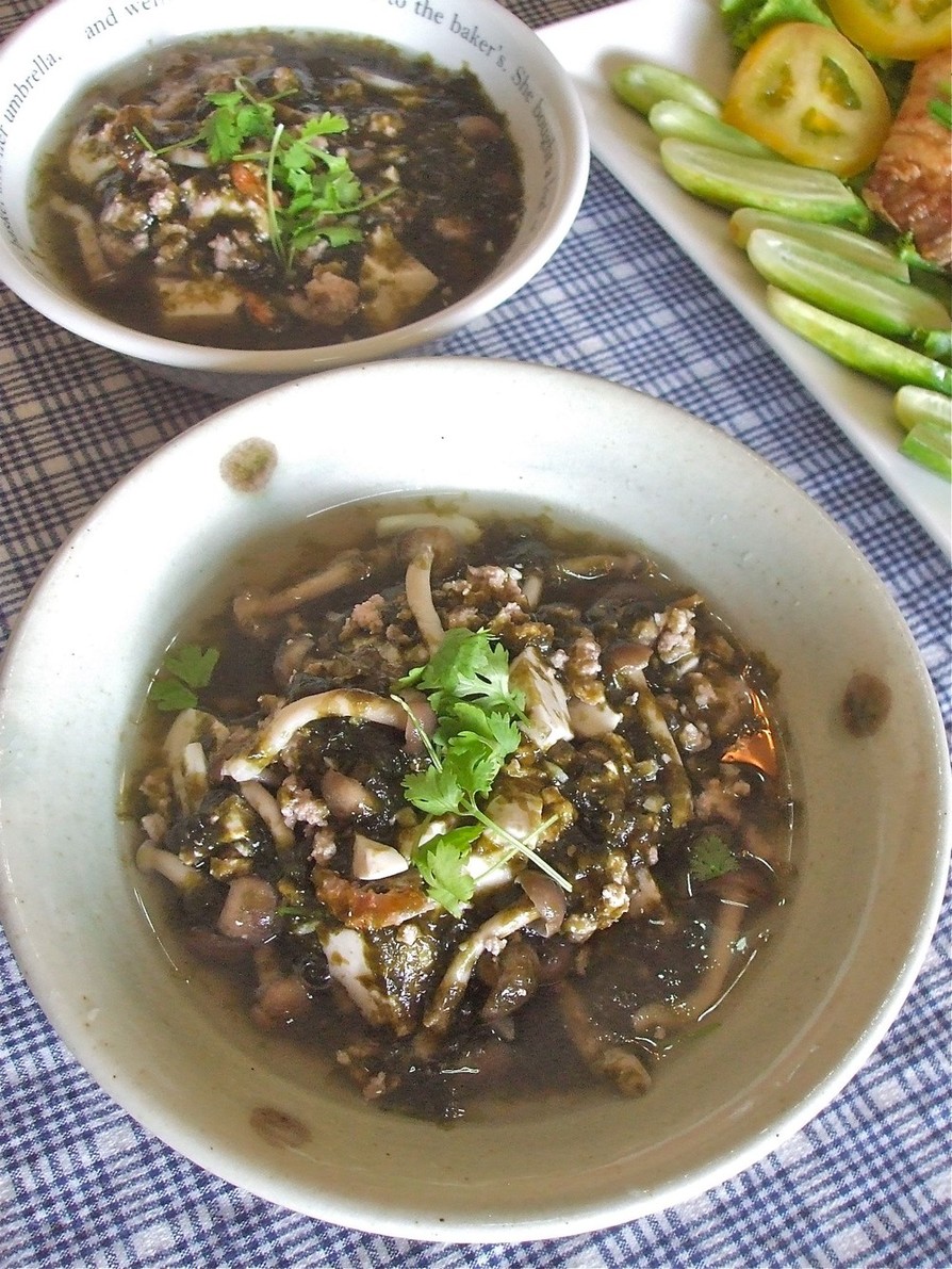 豆腐と海苔と挽肉のスープ＠カンボジアの画像