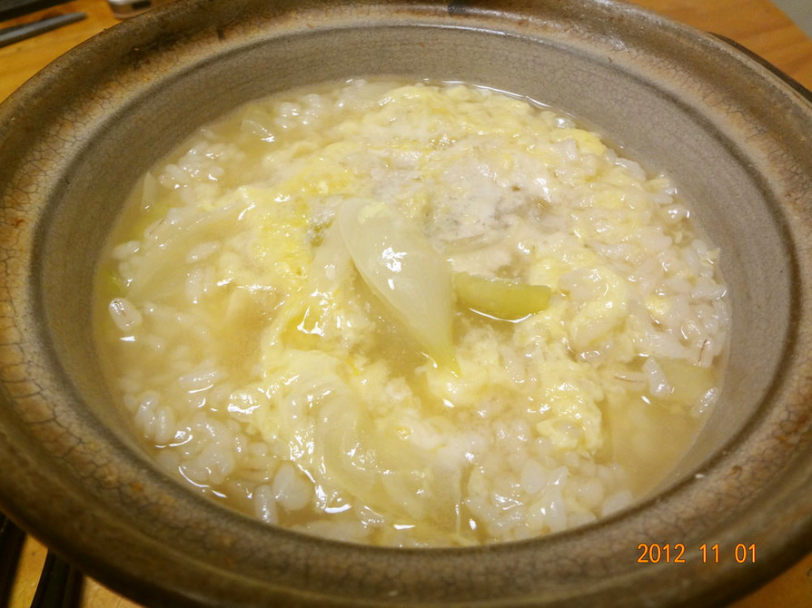鶏スープのたま☆たま雑炊の画像