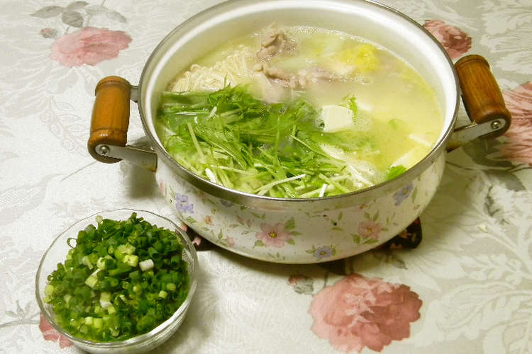鶏の白濁スープ鍋 京都風 レシピ 作り方 By Copley クックパッド 簡単おいしいみんなのレシピが350万品