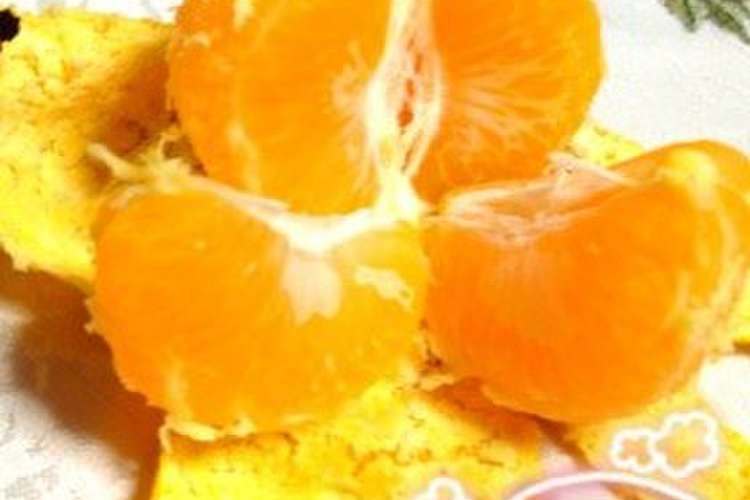 さつまいも風味 あったか焼きみかん レシピ 作り方 By ひかさんのスプーン クックパッド