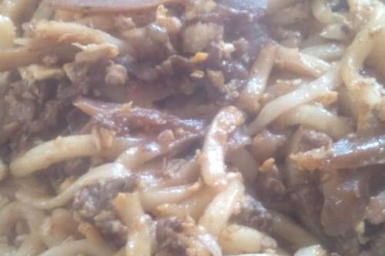なんちゃってすき焼き風焼うどん レシピ 作り方 By 桜華紫 クックパッド 簡単おいしいみんなのレシピが372万品