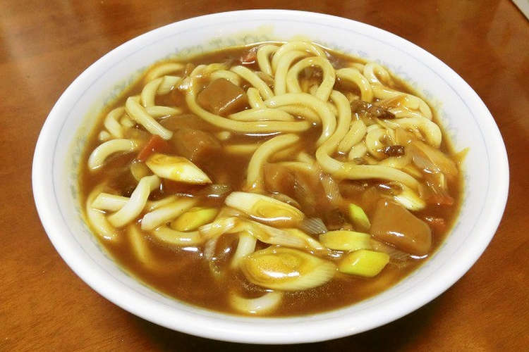 レトルトカレーのカレーうどん♫