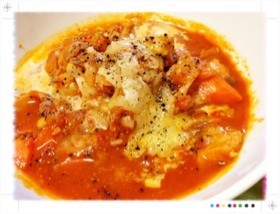 ホクホク!丸ごとニンニクと鶏のトマト煮