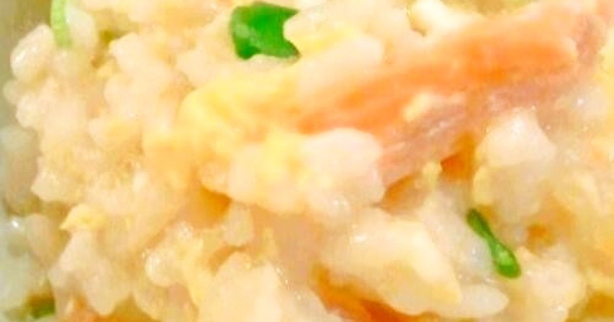 余った焼鮭で 鮭雑炊 卵入り レシピ 作り方 By まいチャマ クックパッド 簡単おいしいみんなのレシピが357万品