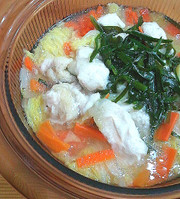 ニラで元気!白菜と鶏胸肉のとろりん鍋の写真