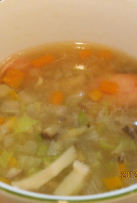 体を温める根菜類の野菜スープ