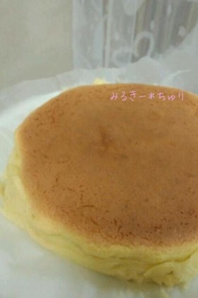 シュワシュワ*簡単スフレチーズケーキ