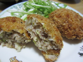 簡単!キャベツと玉葱たっぷりのメンチカツ