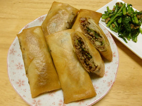 ☆合挽き肉と白菜の簡単春巻き☆