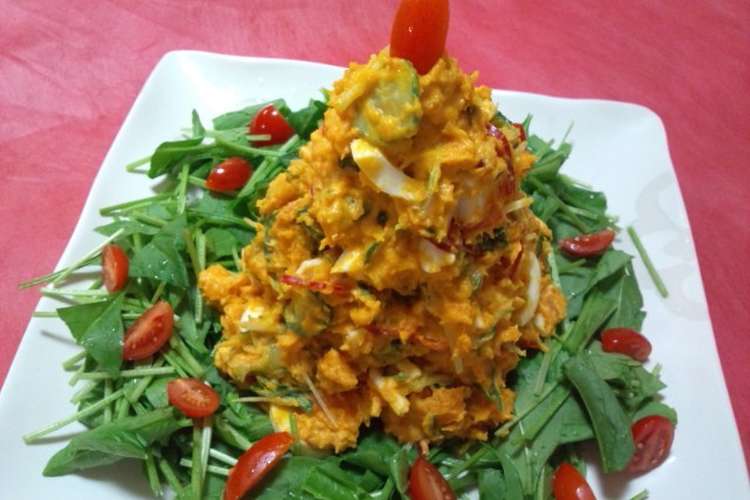 パンプキンサラダdeクリスマスツリー レシピ 作り方 By Tーハルミ クックパッド 簡単おいしいみんなのレシピが360万品